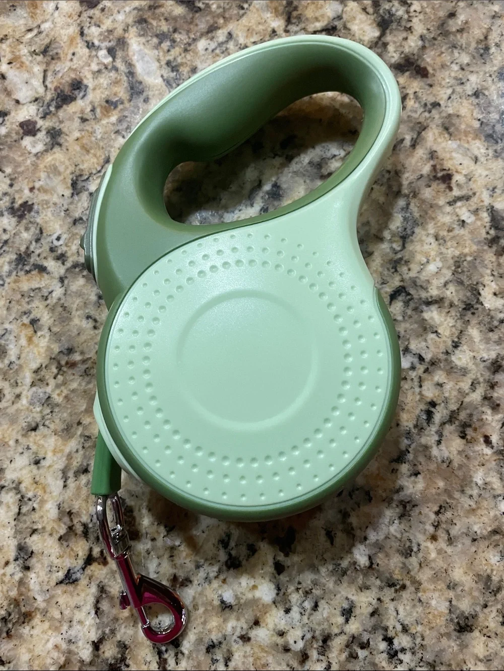 Sage Green Retractable Dog Leash with Comfortable Grip